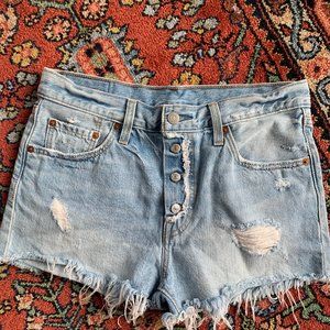 Levi's 501 Denim Distressed Shorts Sz. 28